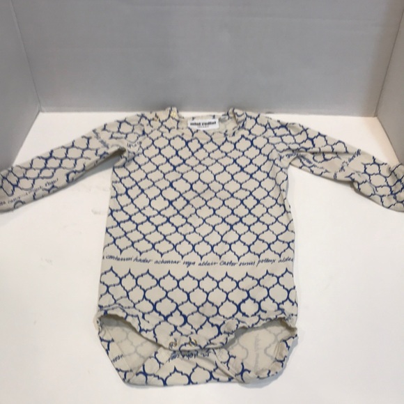 Mini Rodini Other - Mini Rodini Organic Baby Blue / Cream Onesie
